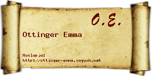 Ottinger Emma névjegykártya